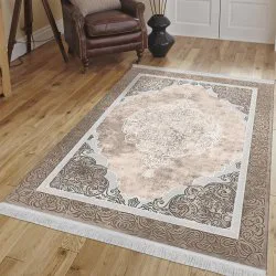 فرش مخمل نادی طرح سنتی کد O107